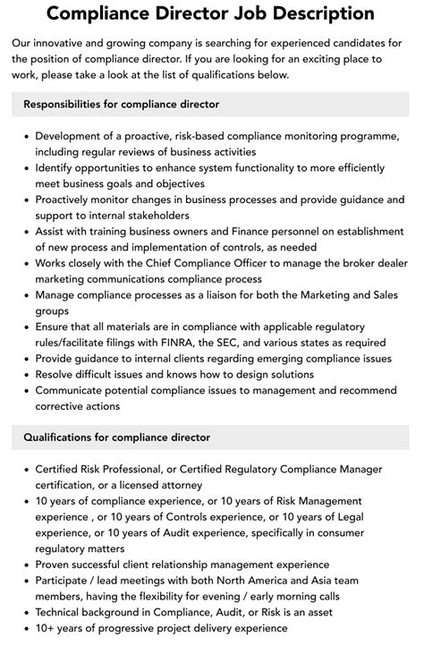 tax compliance officer job description